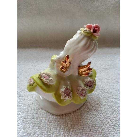 Lefton China Japan/USA five pieces, Saturday's Child, bell, candle holder, A/T - Picture 2 of 11